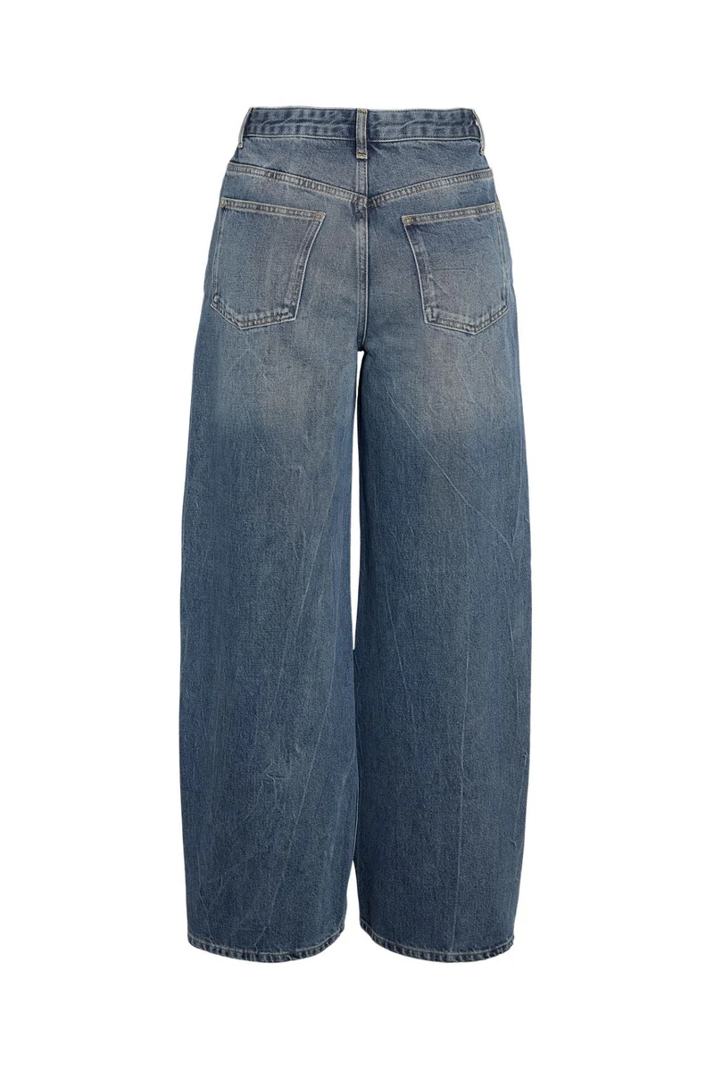 Noisy May - Nmsabine Nw X Over Wide Jeans Fo090Mb - 4920561 Medium Blue Denim