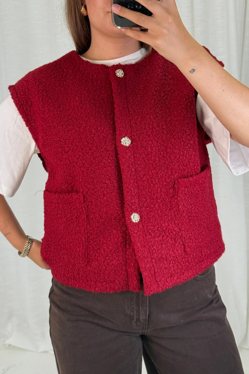A-bee - Aurora Vest - Burgundy