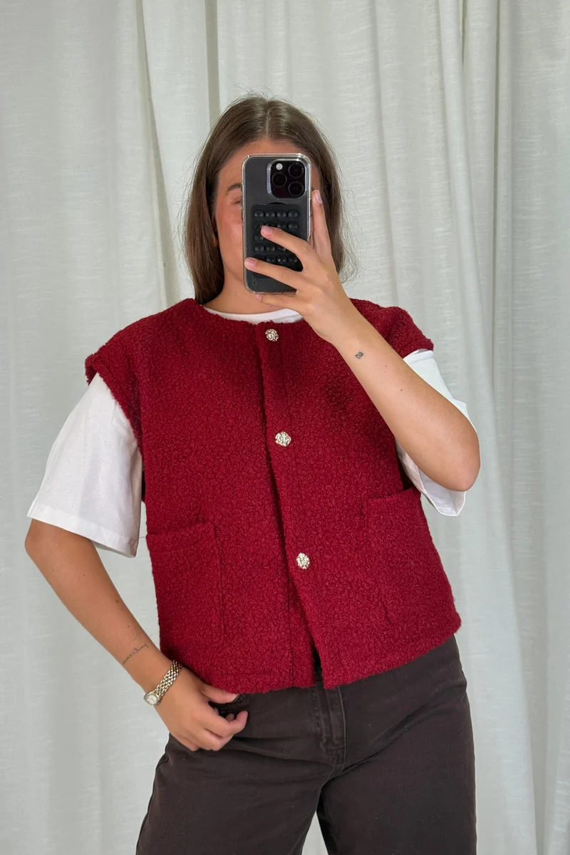 A-bee - Aurora Vest - Burgundy