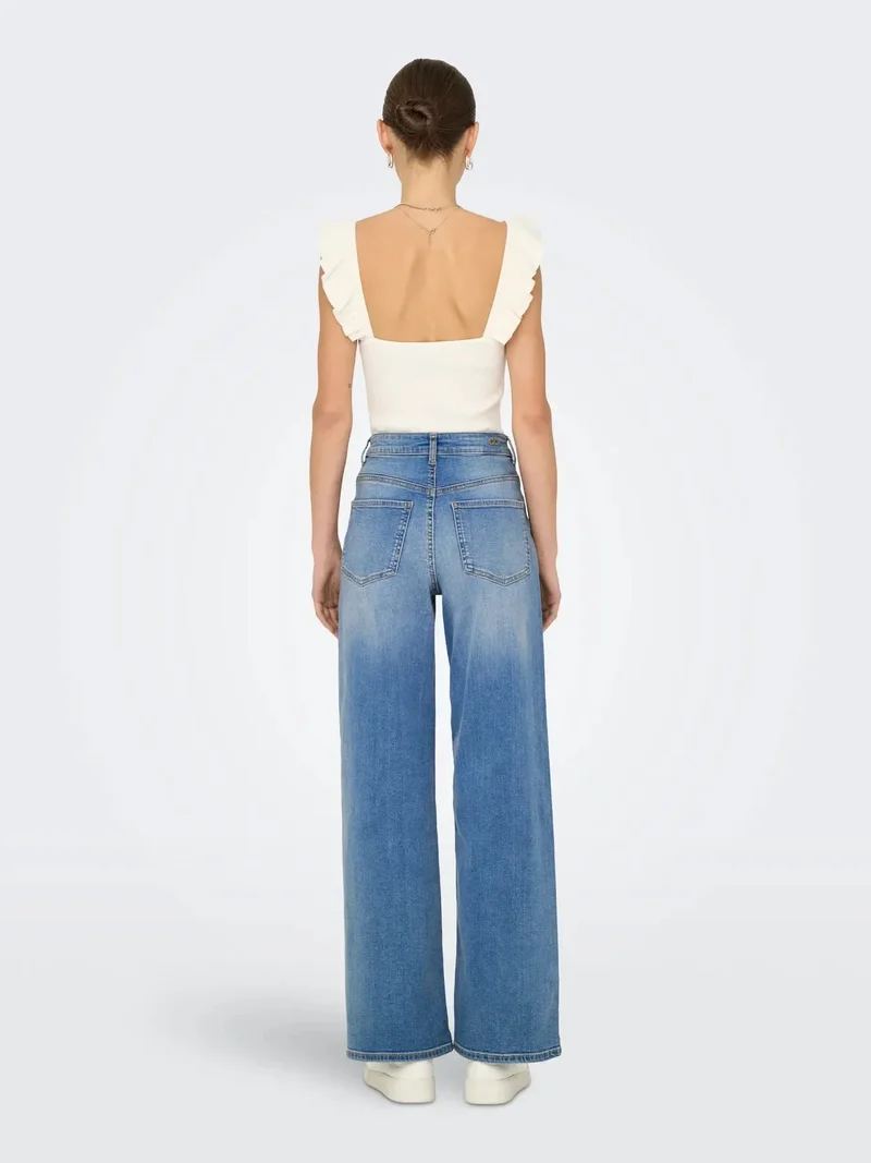 JDY - Jdyfelina-Fina Wide Med Blue - 4735461 Medium Blue Denim