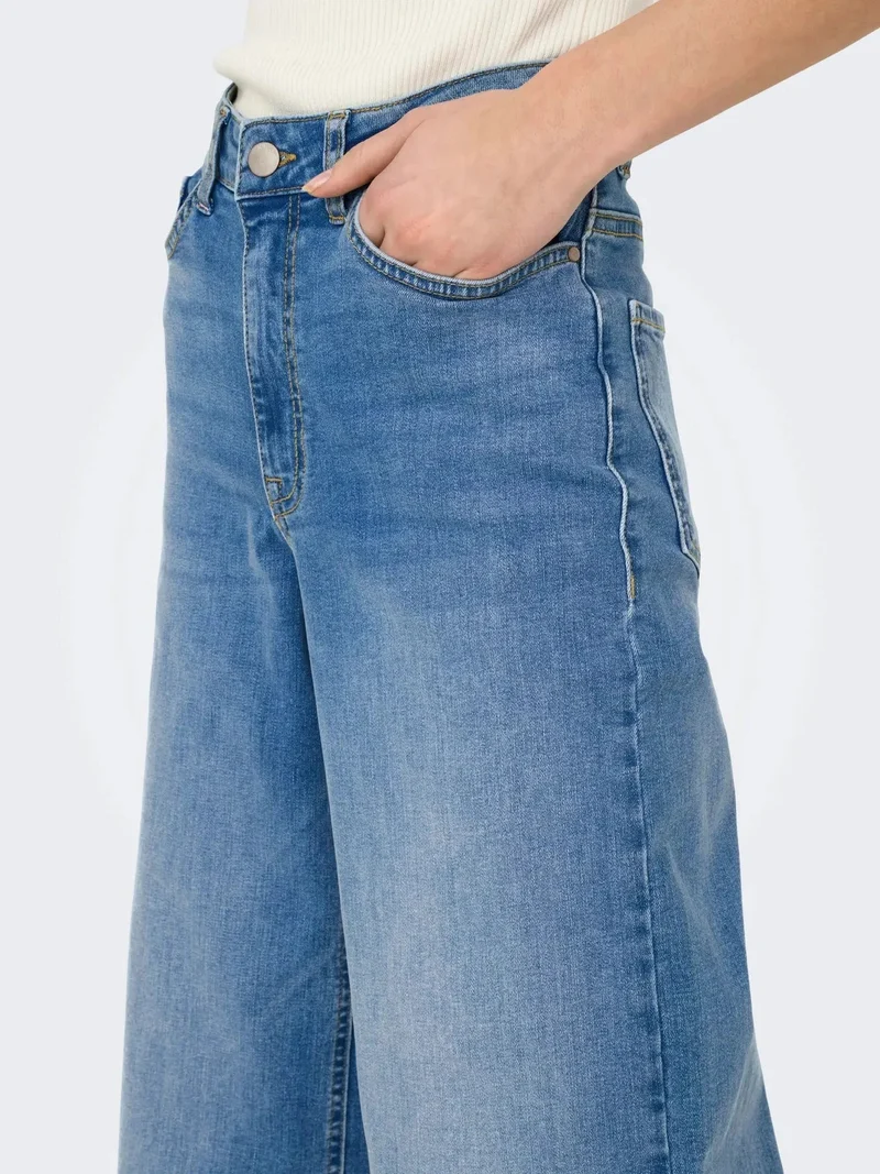 JDY - Jdyfelina-Fina Wide Med Blue - 4735461 Medium Blue Denim