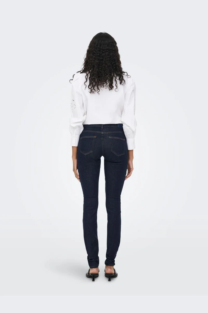 Only - Onlblush Mid Sk Stayblue - 3915471 Dark Blue Denim