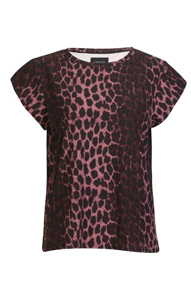 Liberte - Alma-U-Tshirt 9581 - Bordeaux Lux Leo