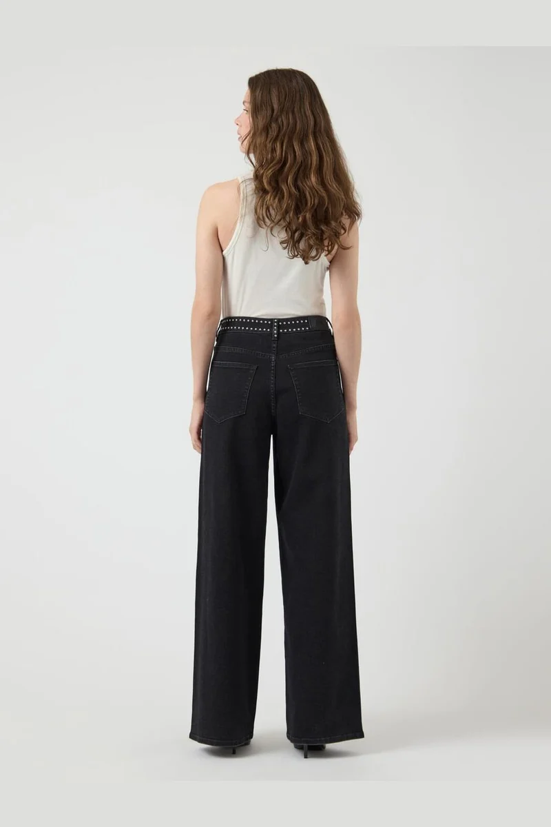 YAS - Yasnoelle Studded Jeans - 4931525 Dark Grey Denim