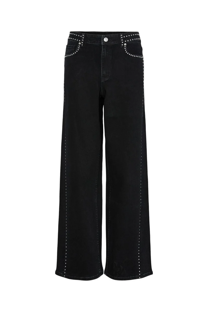 YAS - Yasnoelle Studded Jeans - 4931525 Dark Grey Denim