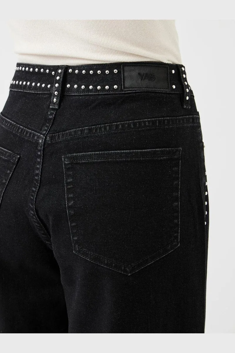 YAS - Yasnoelle Studded Jeans - 4931525 Dark Grey Denim