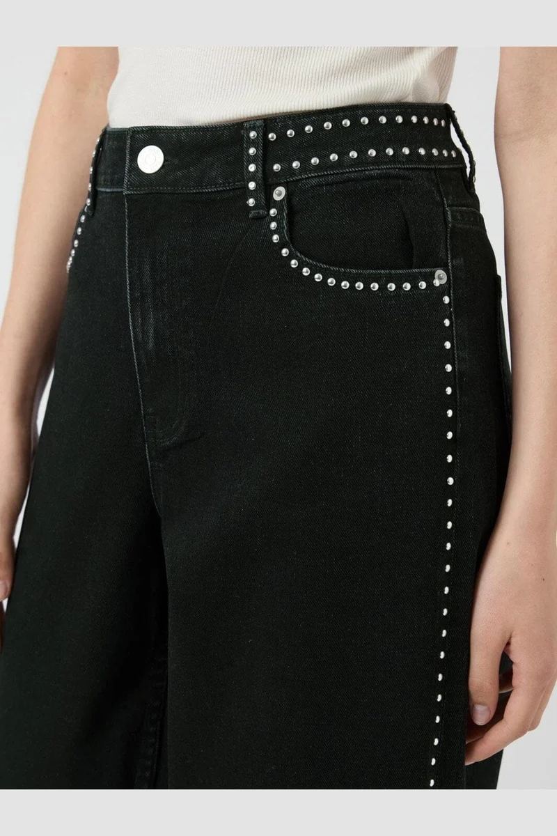 YAS - Yasnoelle Studded Jeans - 4931525 Dark Grey Denim