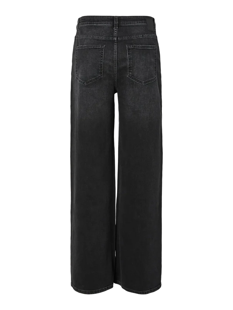 Pieces - Pcsilke Wide Jeans Bl - 4864053 Black Denim