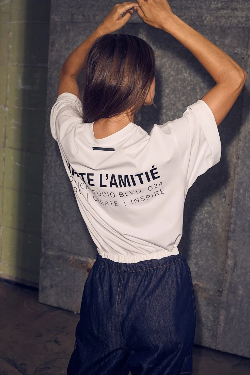 Haute L'Amitié - Back Logo Loose Tee HL10410 - White/Black Print
