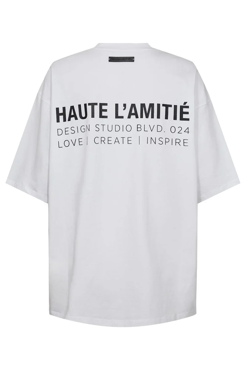 Haute L'Amitié - Back Logo Loose Tee HL10410 - White/Black Print