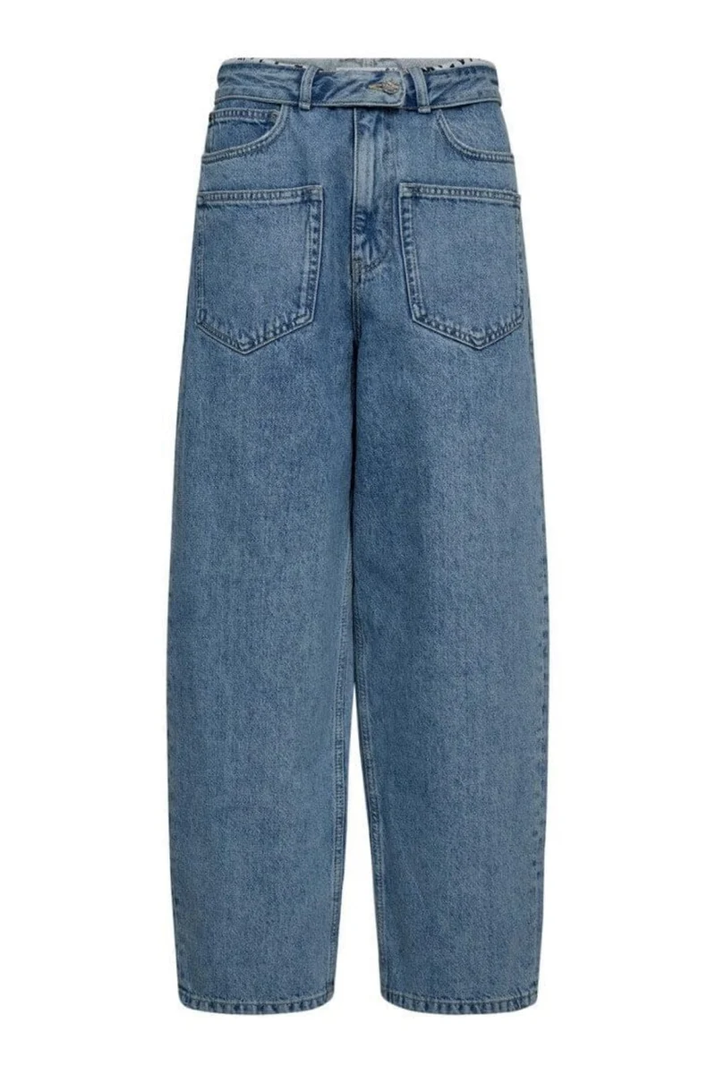 Haute L'Amitié - Flip Waist Pocket Jeans HL10179 - Bleached Denim