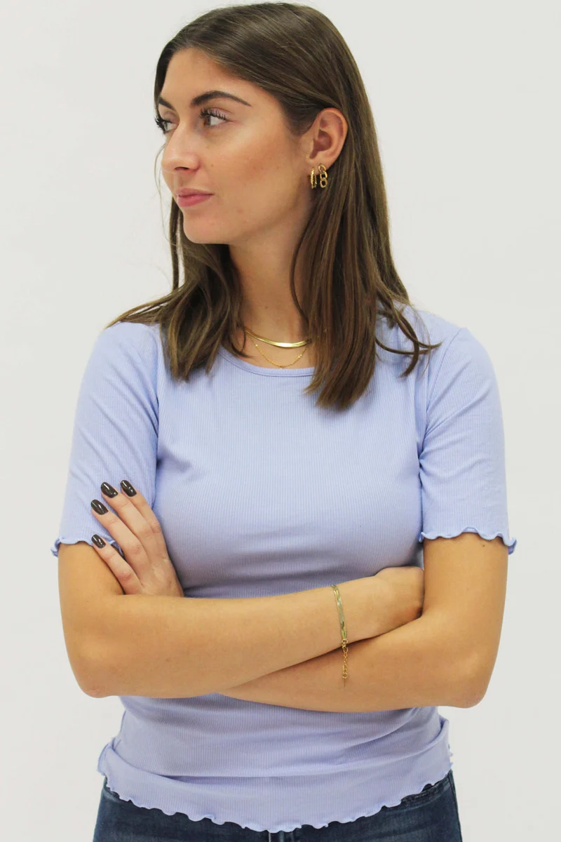 Liberte - Natalia SS Blouse - Baby Blue