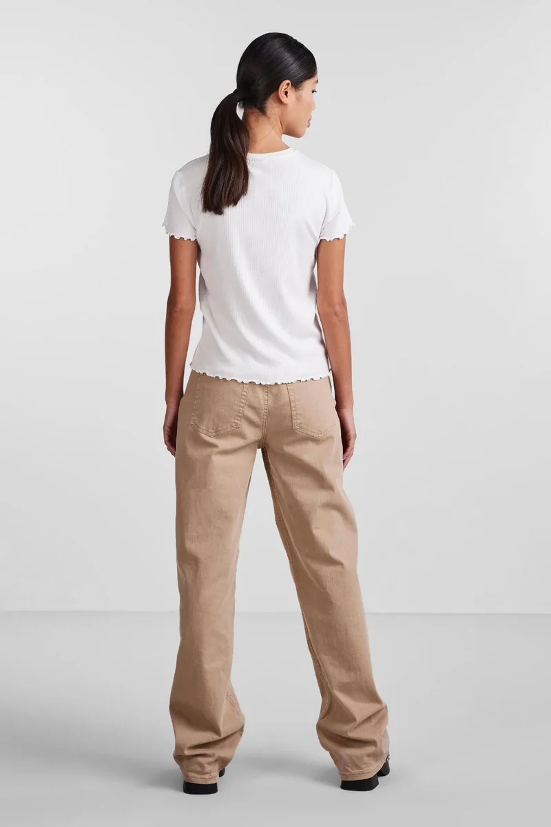 Pieces - Pcnicca Ss O-Neck Top - Bright White