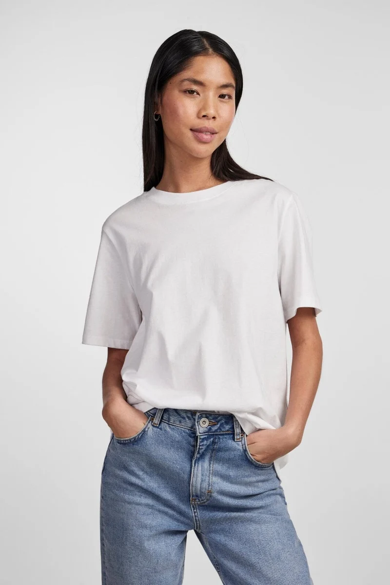 Pieces - Pcria Ss Solid Tee - 4280157 Bright White