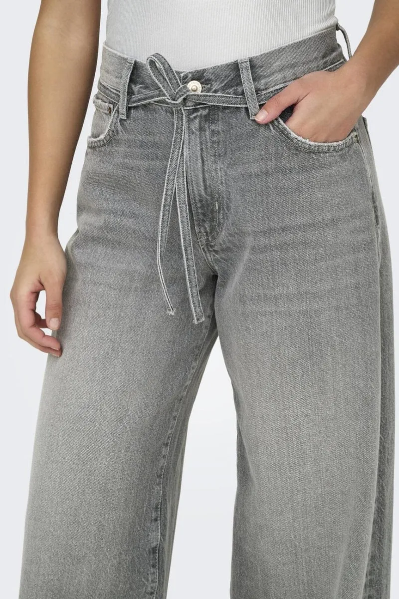 Only - Onlgianna Straight Jeans Dot757 - 4645300 Medium Grey Denim
