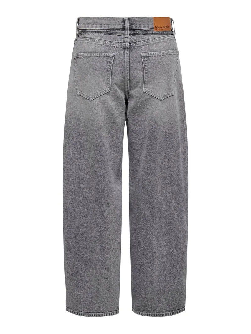Only - Onlgianna Straight Jeans Dot757 - 4645300 Medium Grey Denim