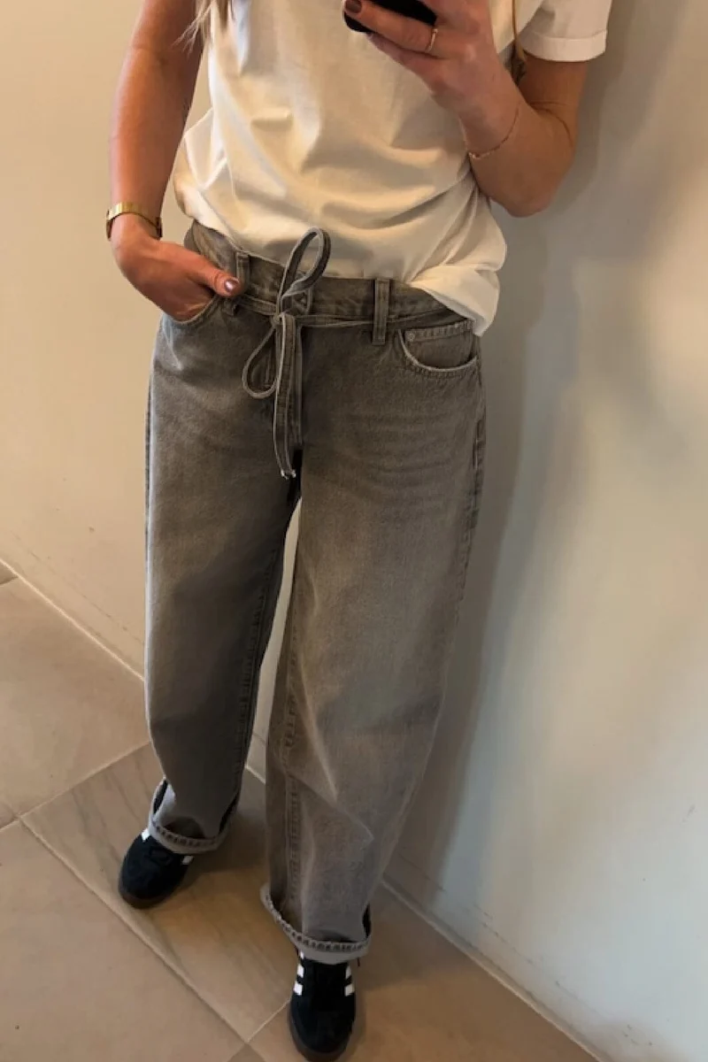 Only - Onlgianna Straight Jeans Dot757 - 4645300 Medium Grey Denim