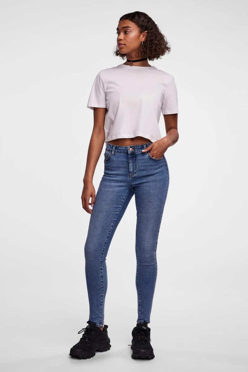 Pieces - Pcdana Skinny Jeans Mb402 - 4438612 Medium Blue Denim