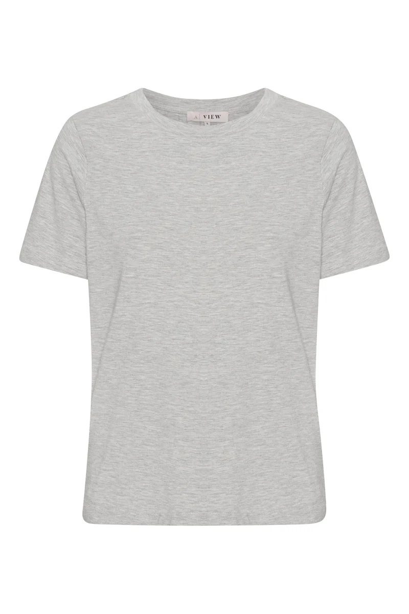 A-VIEW - Stabil Top S/S - 055 Light Grey Melange