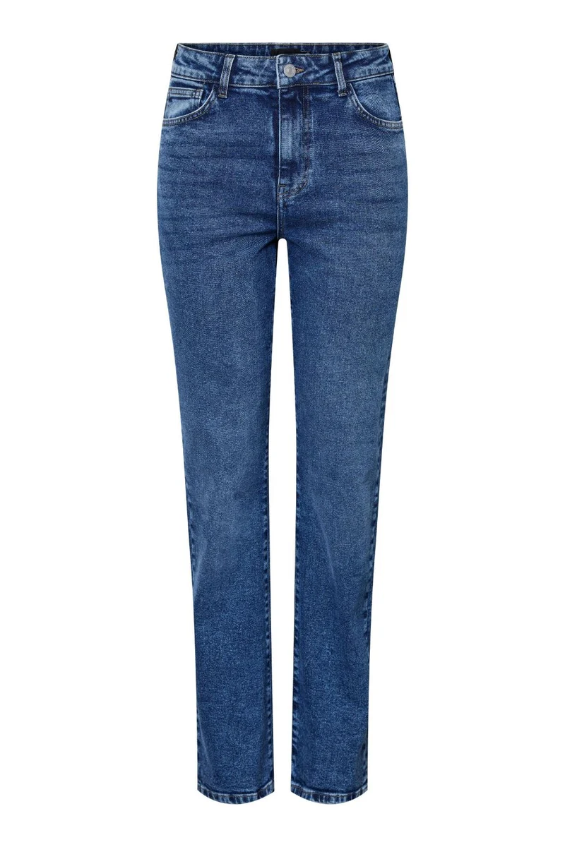 Pieces - Pckelly Straight Jeans Mb402 - 4421713 Medium Blue Denim