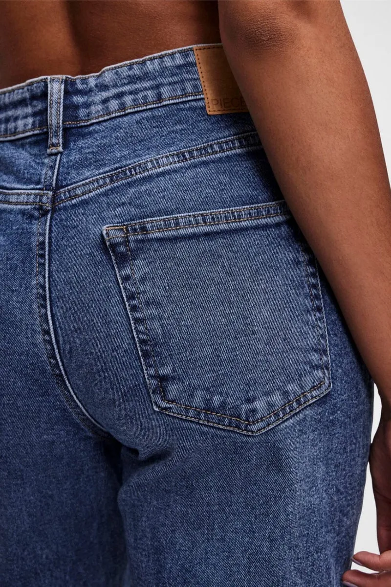 Pieces - Pckelly Straight Jeans Mb402 - 4421713 Medium Blue Denim