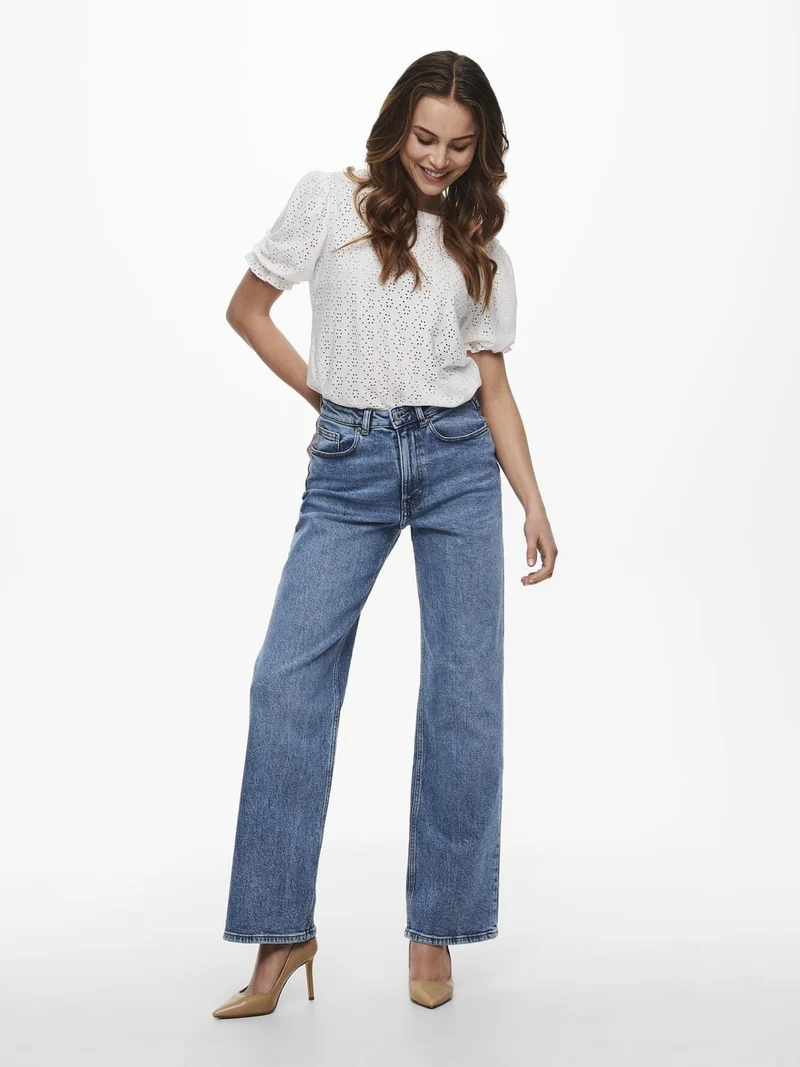 Only - Onljuicy Wide Leg Rea365 - 3860808 Medium Blue Denim Nas365