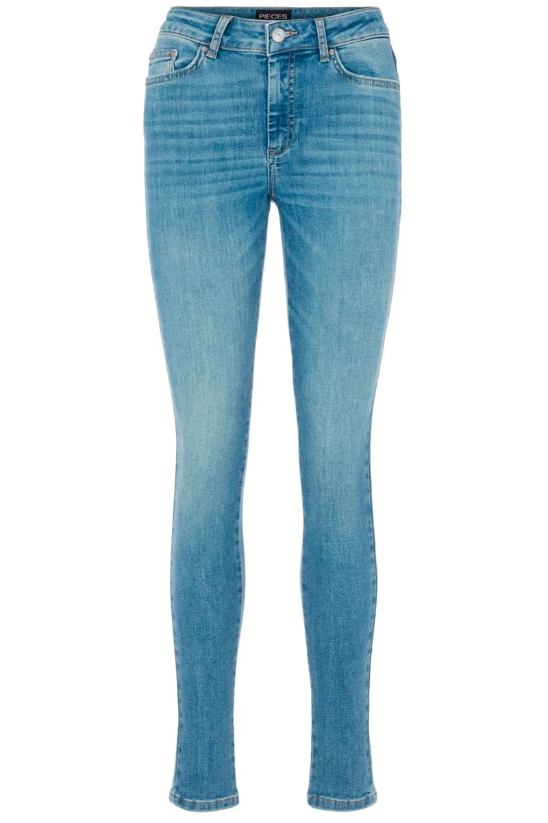 Pieces - Delly Skin MW Jeans Noos - Light Blue Denim
