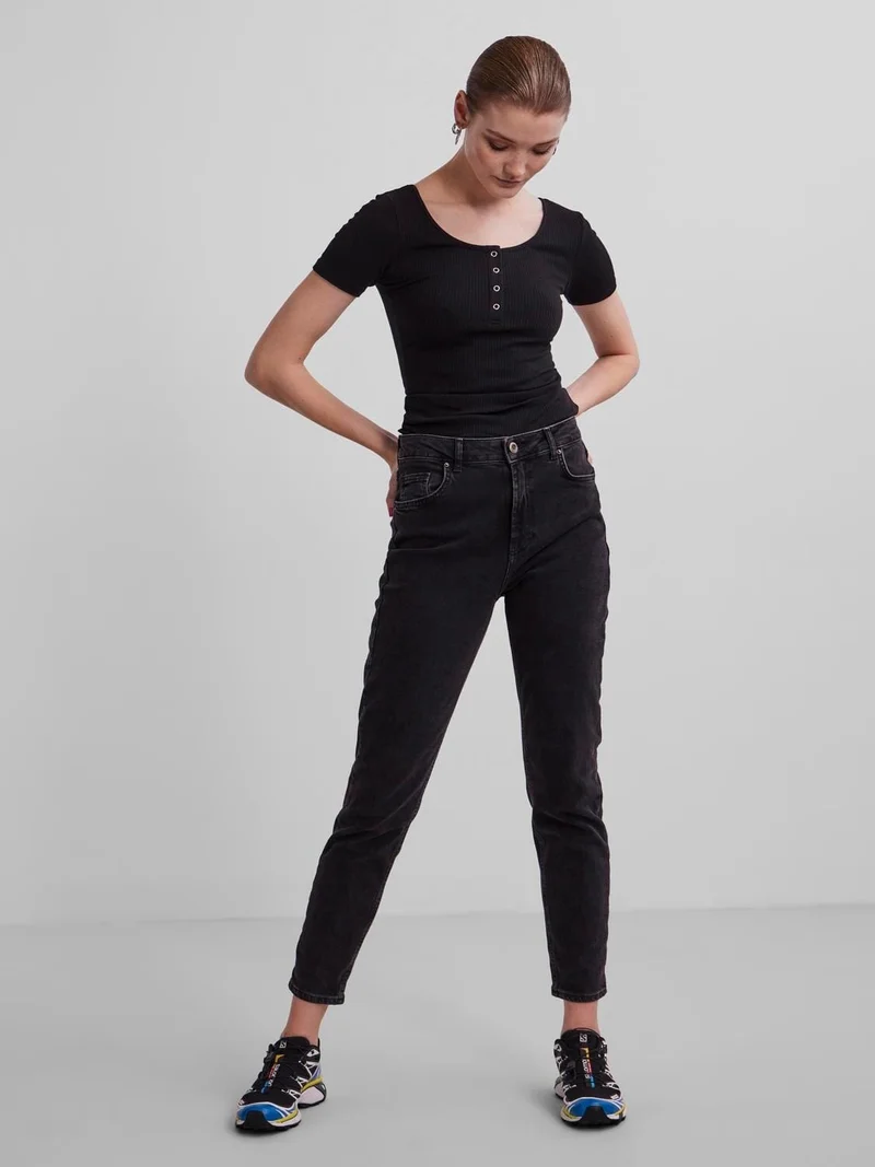 Pieces - PcKitte SS Top - Black