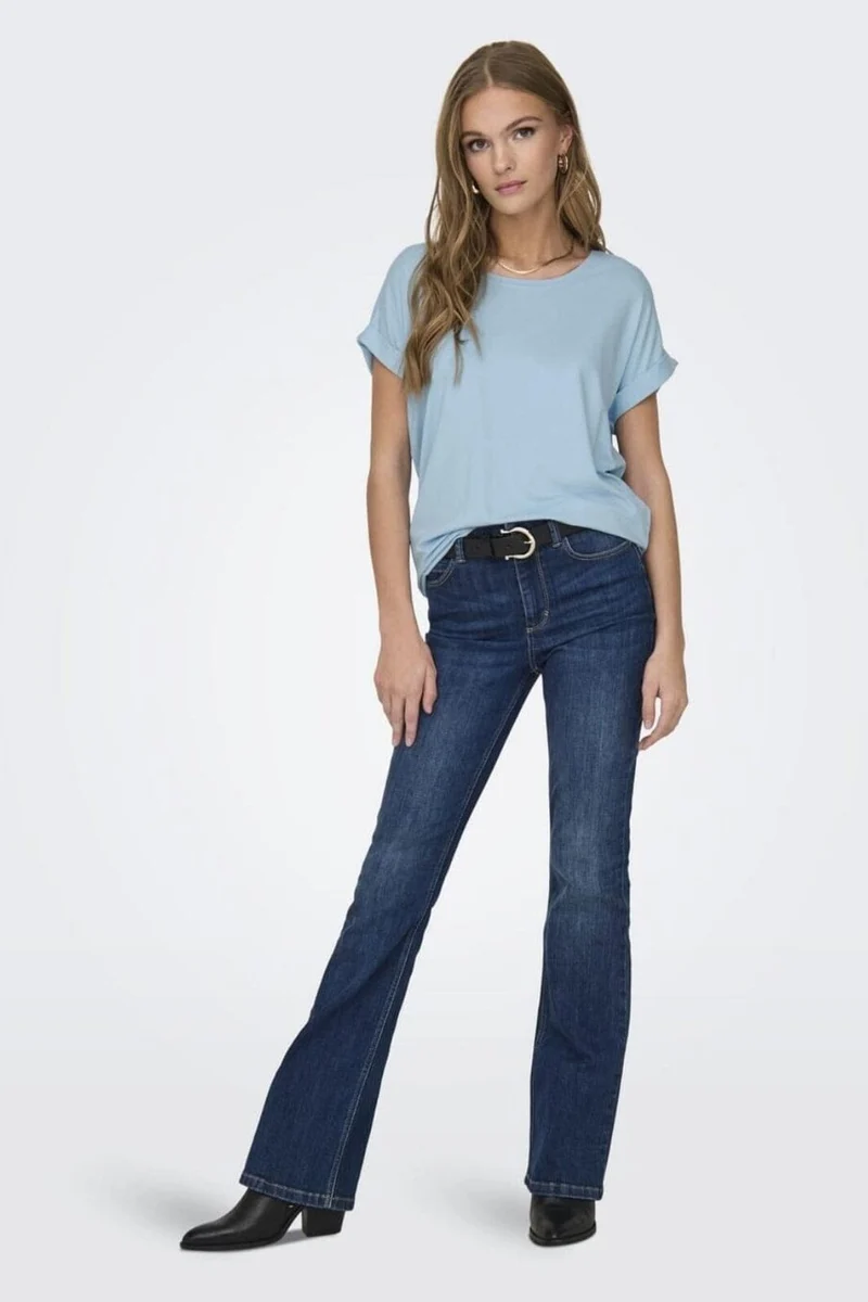 Only - Onlmoster S/S O-Neck Top - 4447962 Clear Sky