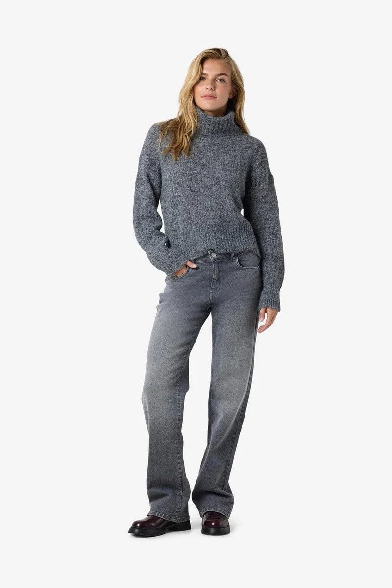 Noisy May - Nmyolanda Nw Wide Jeans Az371Dg Fwd - 4532618 Dark Grey Denim