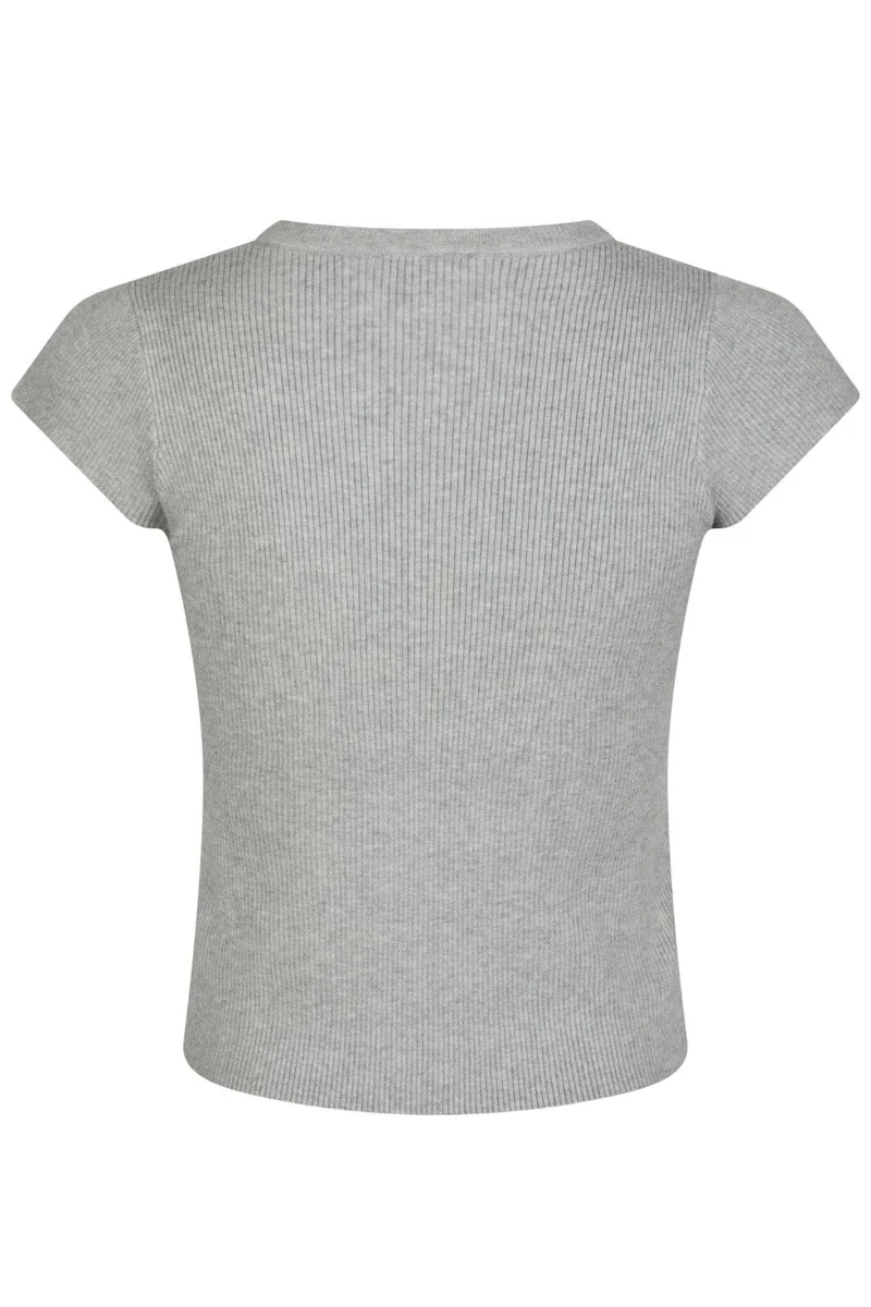 Neo Noir - Tirra Knit Tee 163378 - 131 - Light Grey